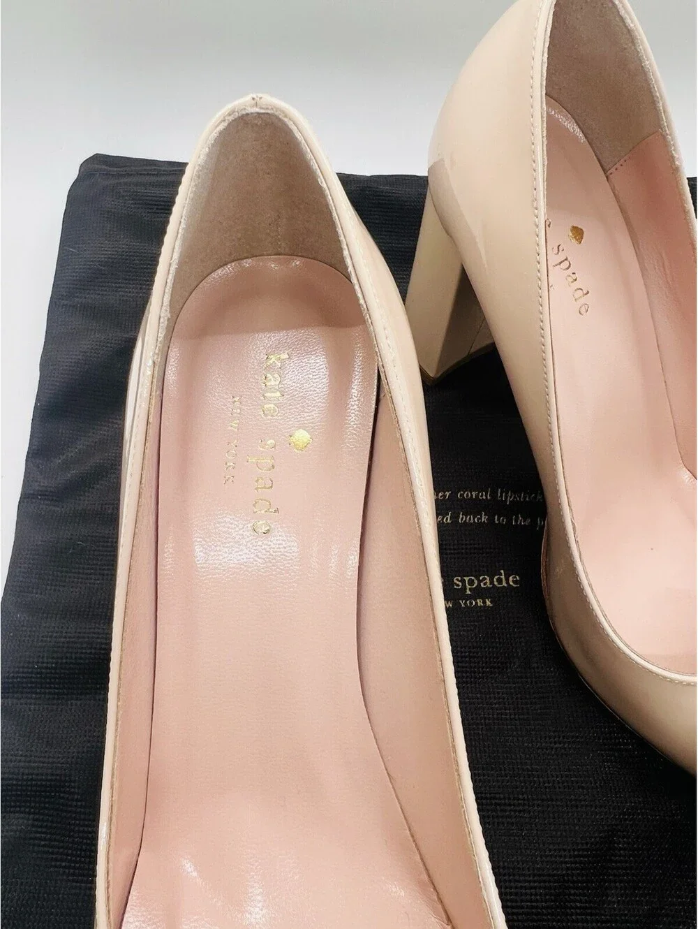 Kate Spade NY Pixanne Too heels 6.5 nude blush patent leather flower NIB